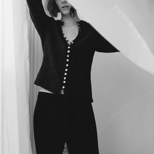 Zara textured weave blouse